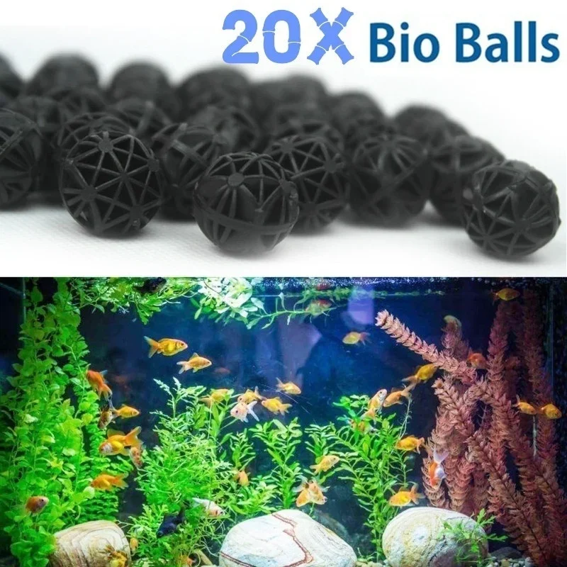 Aquarium Planted Filter - 20Pcs 16mm Aquarium Filter Bio Balls